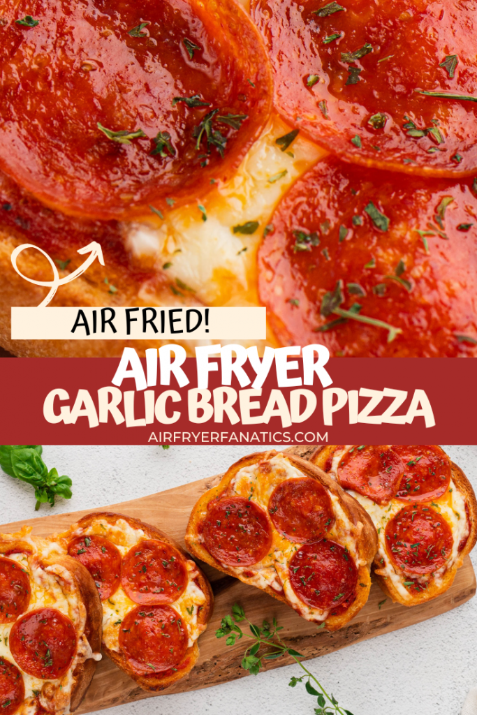 air fryer garlic bread pizzas