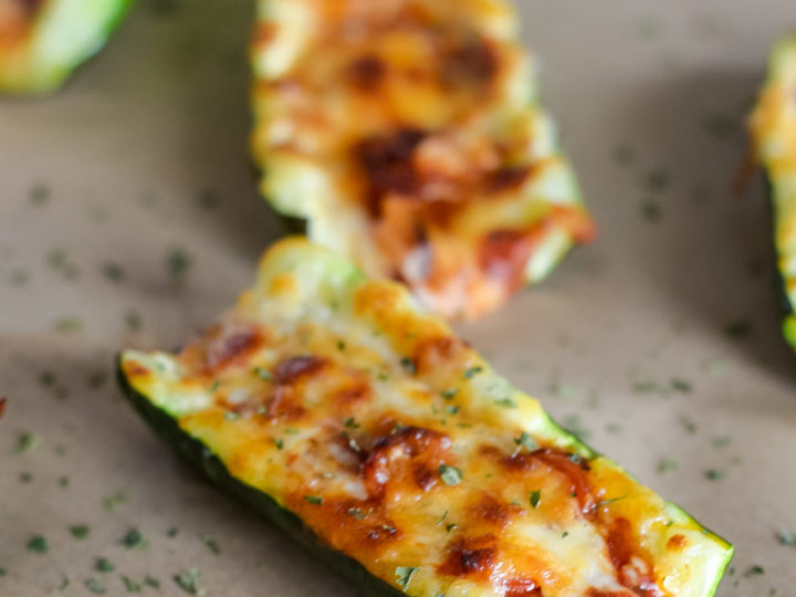 Image for Air Fryer Zucchini Pizza Boats (Ninja Foodi)