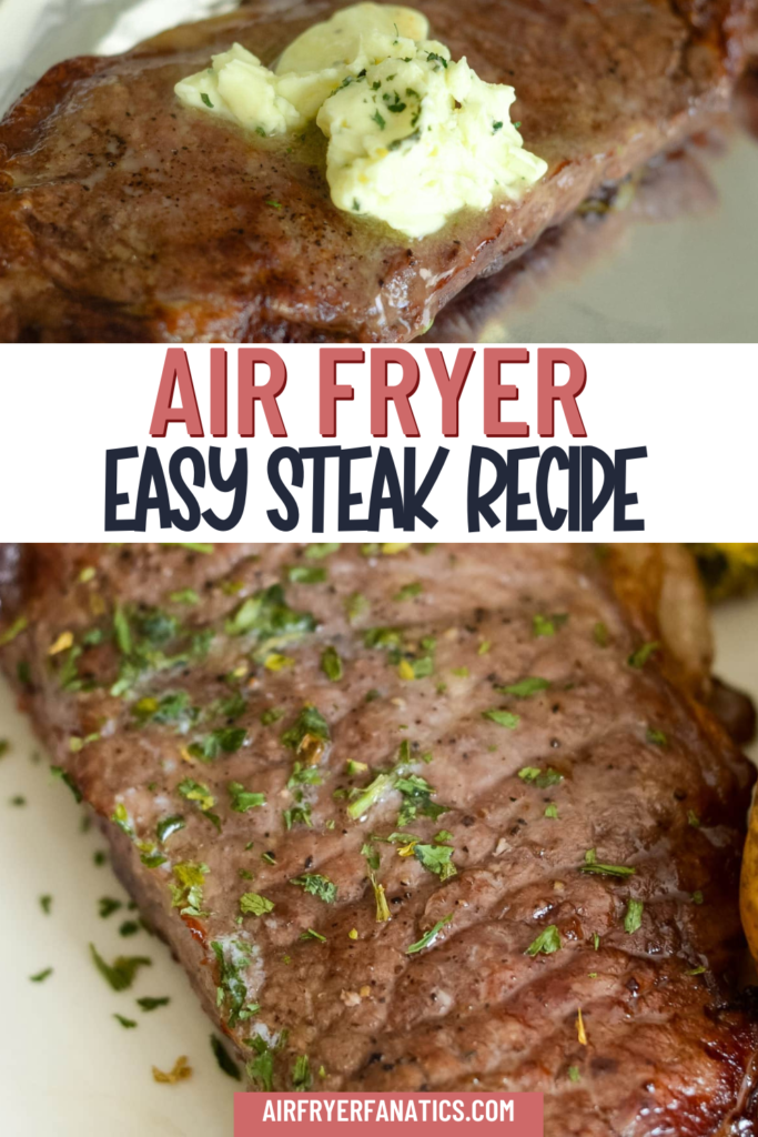 air fryer garlic butter steaks