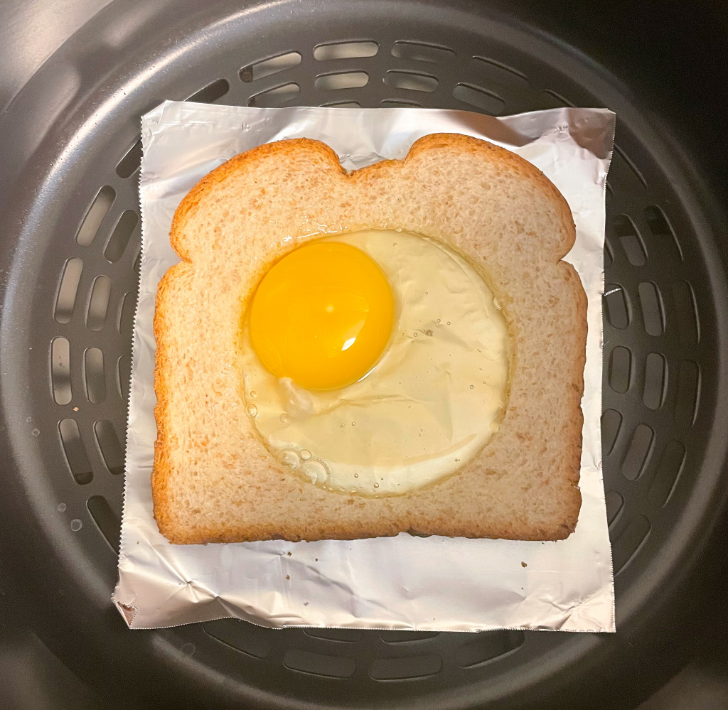 air fryer eggs in a basket