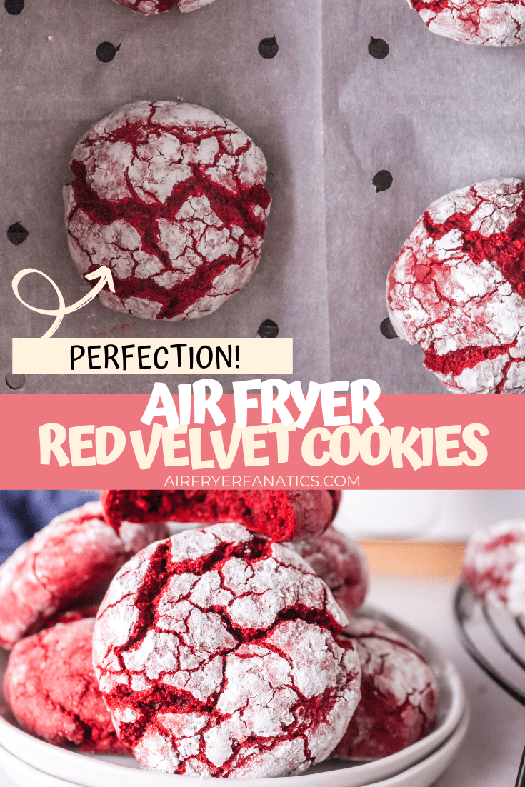 Air Fryer Red Velvet Crinkle Cookies Air Fryer Fanatics
