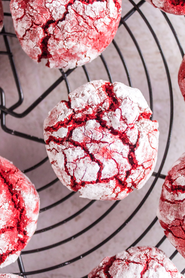 Air Fryer Red Velvet Crinkle Cookies Air Fryer Fanatics