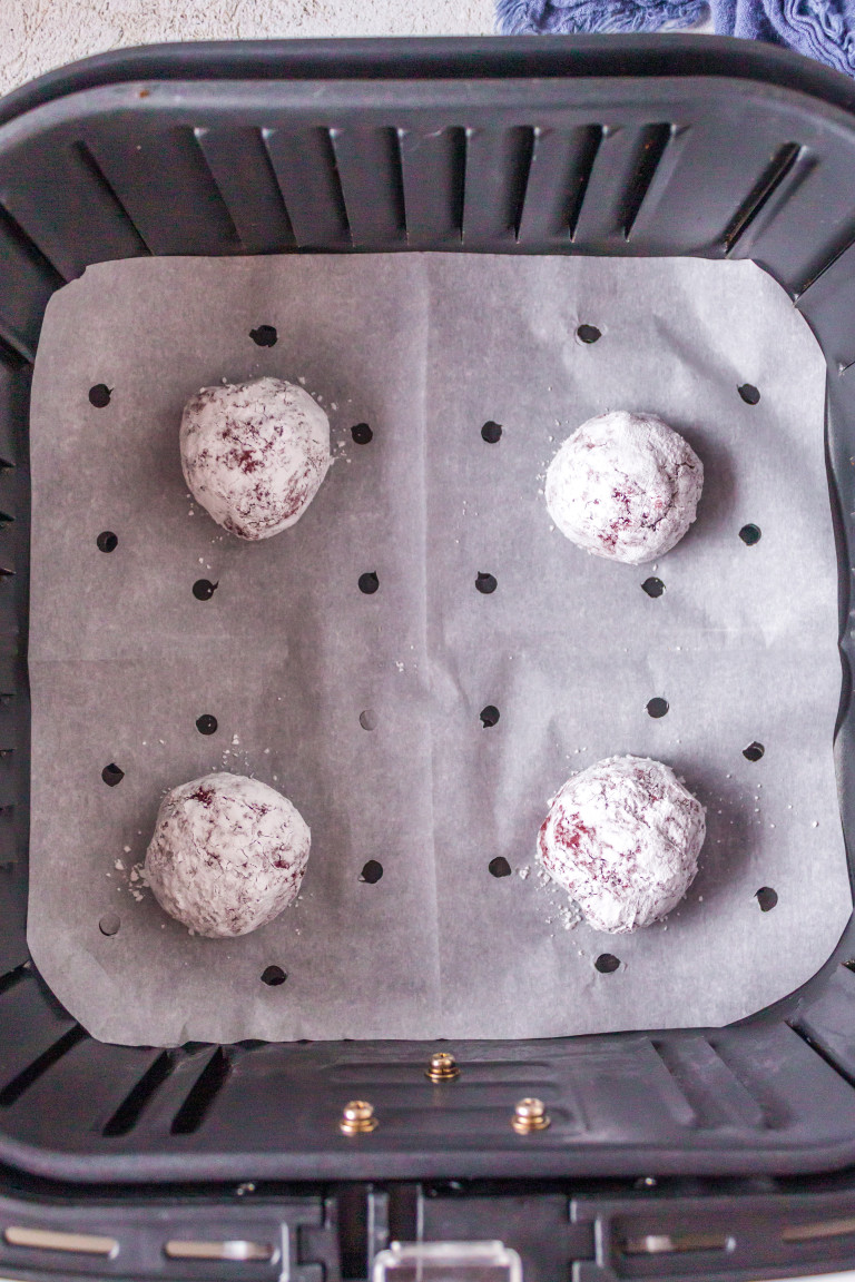 Air Fryer Red Velvet Crinkle Cookies Air Fryer Fanatics