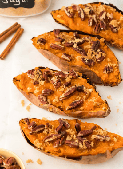 Air Fryer Twice Baked Sweet Potatoes Story Poster Image