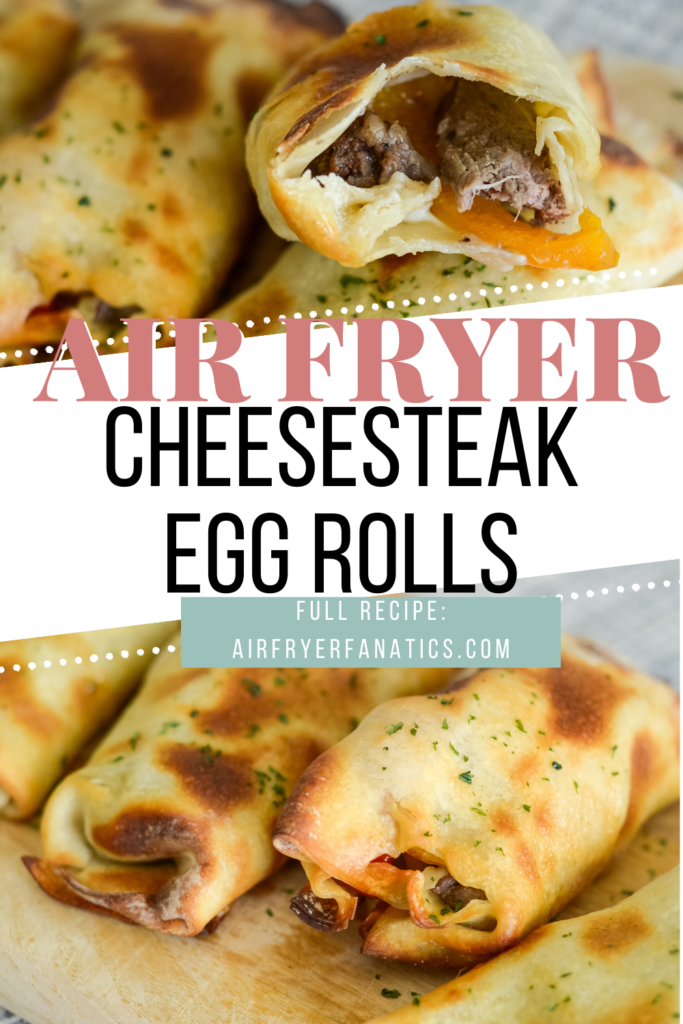 air fryer philly cheesesteak egg rolls