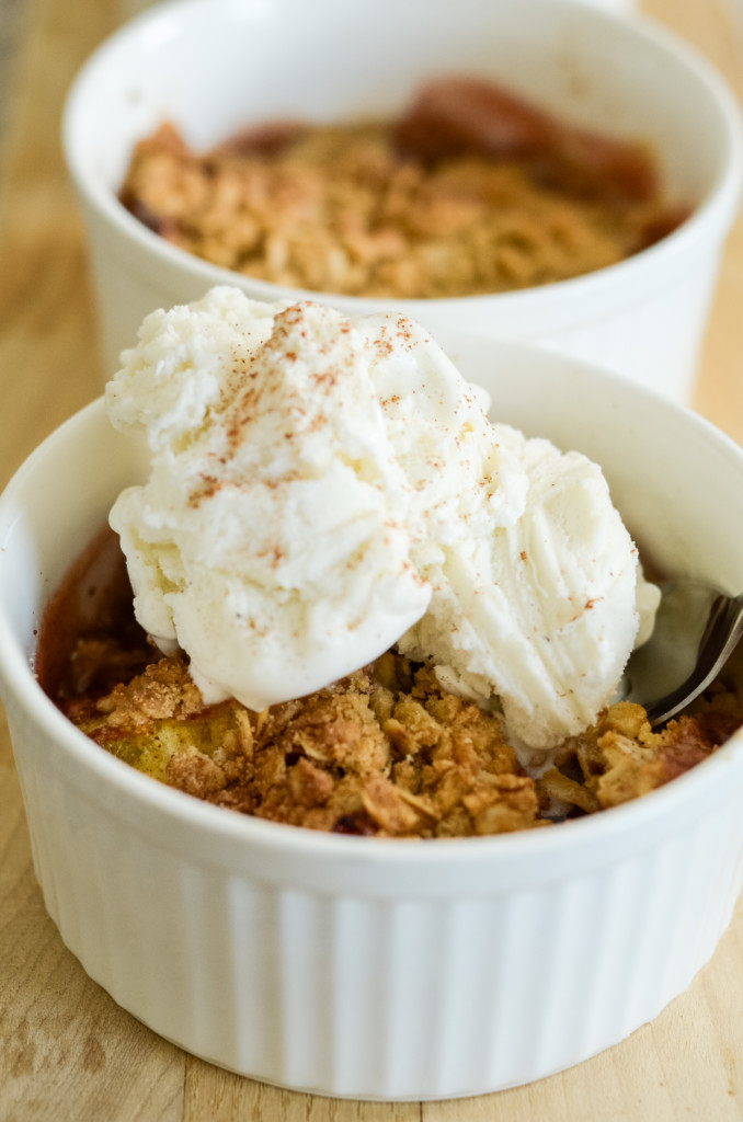 air fryer peach crisp