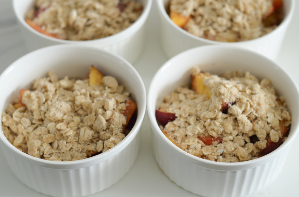 air fryer peach crisp