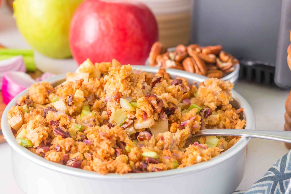 air fryer apple pecan stuffing