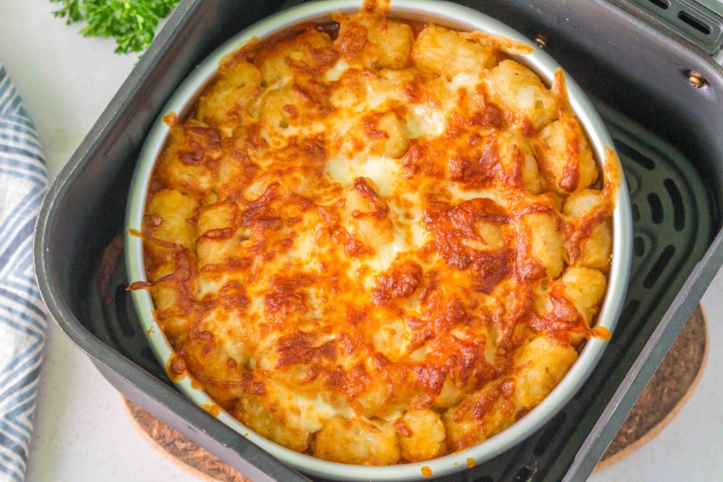air fryer taco tater tot casserole