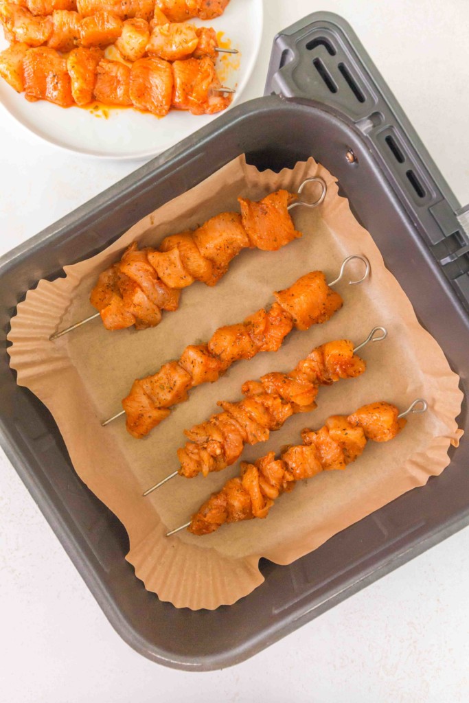 air fryer garlic butter chicken skewers gluten free