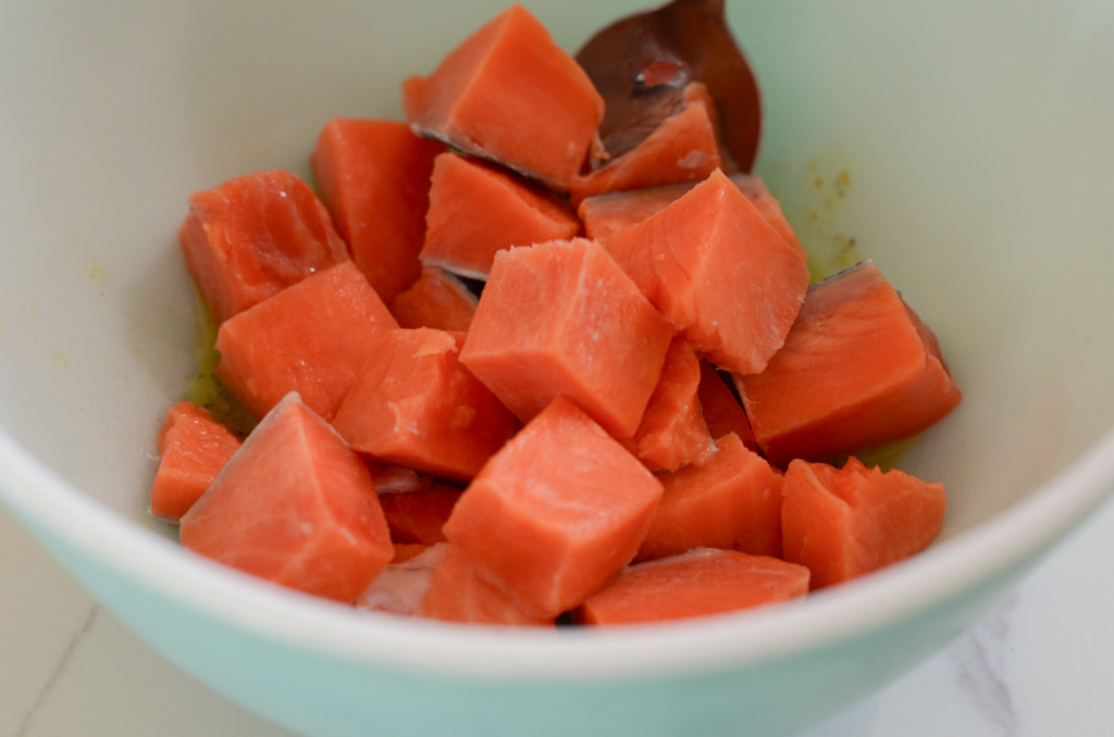 air fryer salmon bites