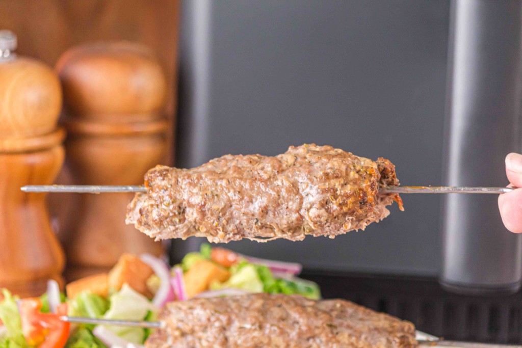 Air Fryer Ground Beef Kebabs