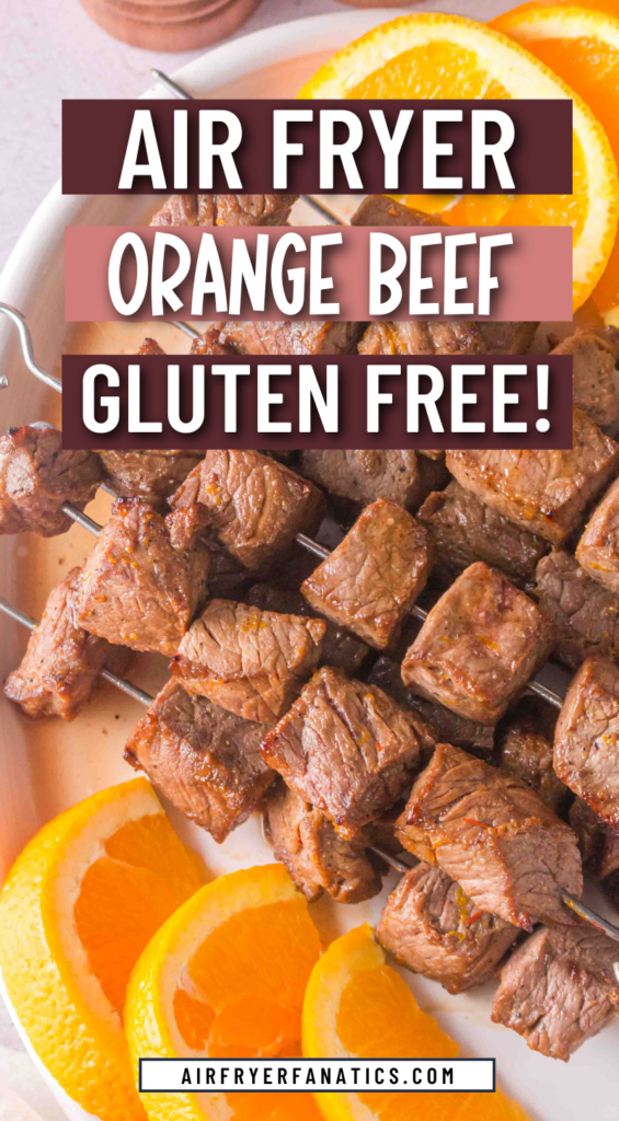 air fryer orange beef skewers recipe