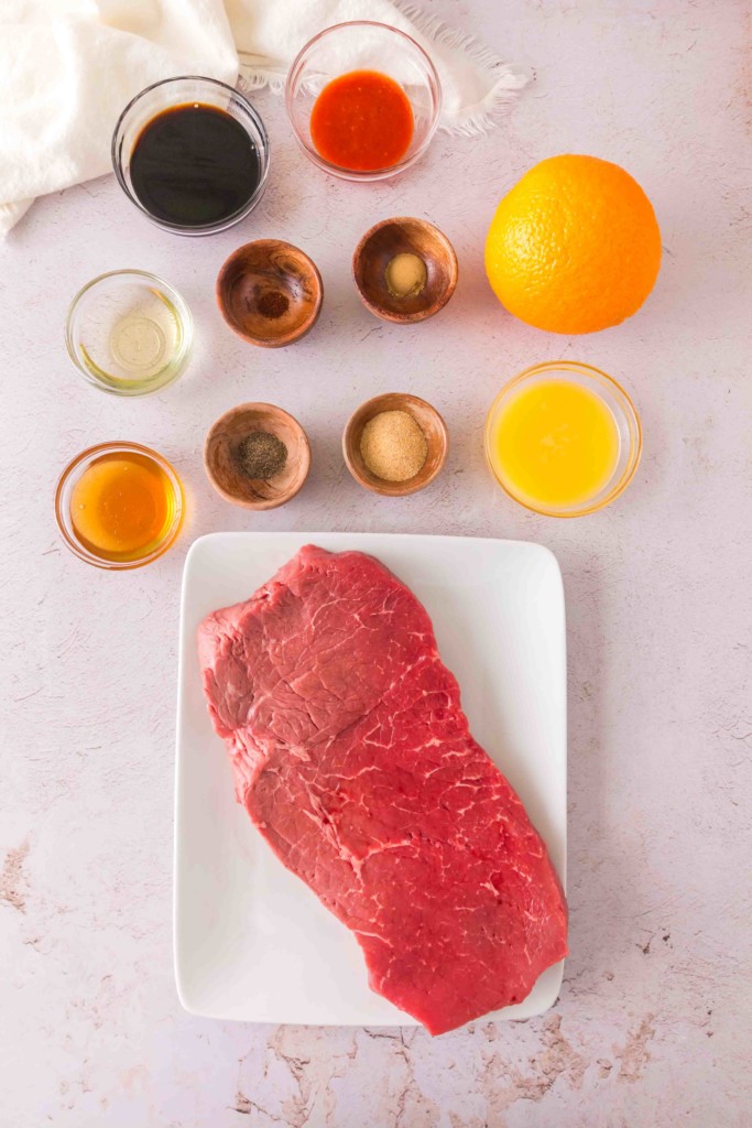 air fryer orange beef skewers ingredients