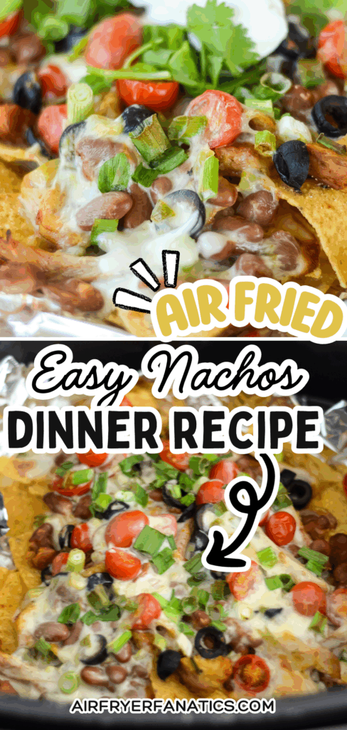 easy air fryer nachos with queso